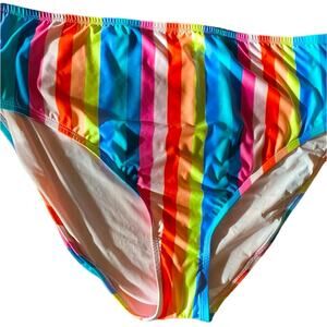 NWOT Mod Cloth Bottoms Size 2X Vertical Stripes Slimming Multicolored